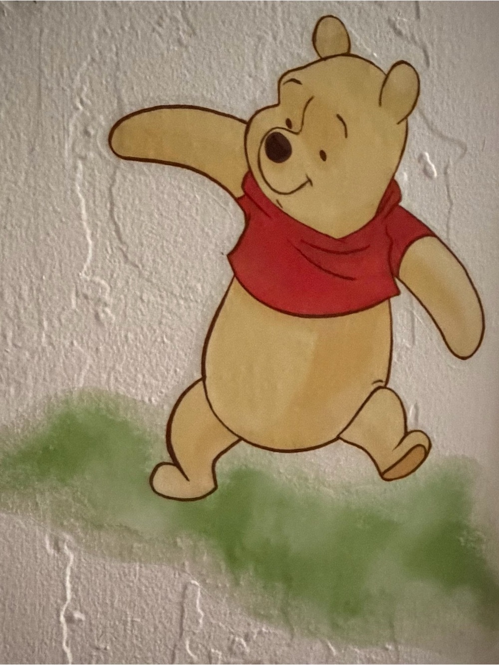 10”-wide, 9”-tall Used Vinyl Stick-&-Peel Winnie the Pooh Wall Decal